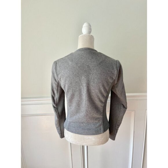 Zara Trafaluc Gray Knit Moto Jacket M - Picture 5 of 6
